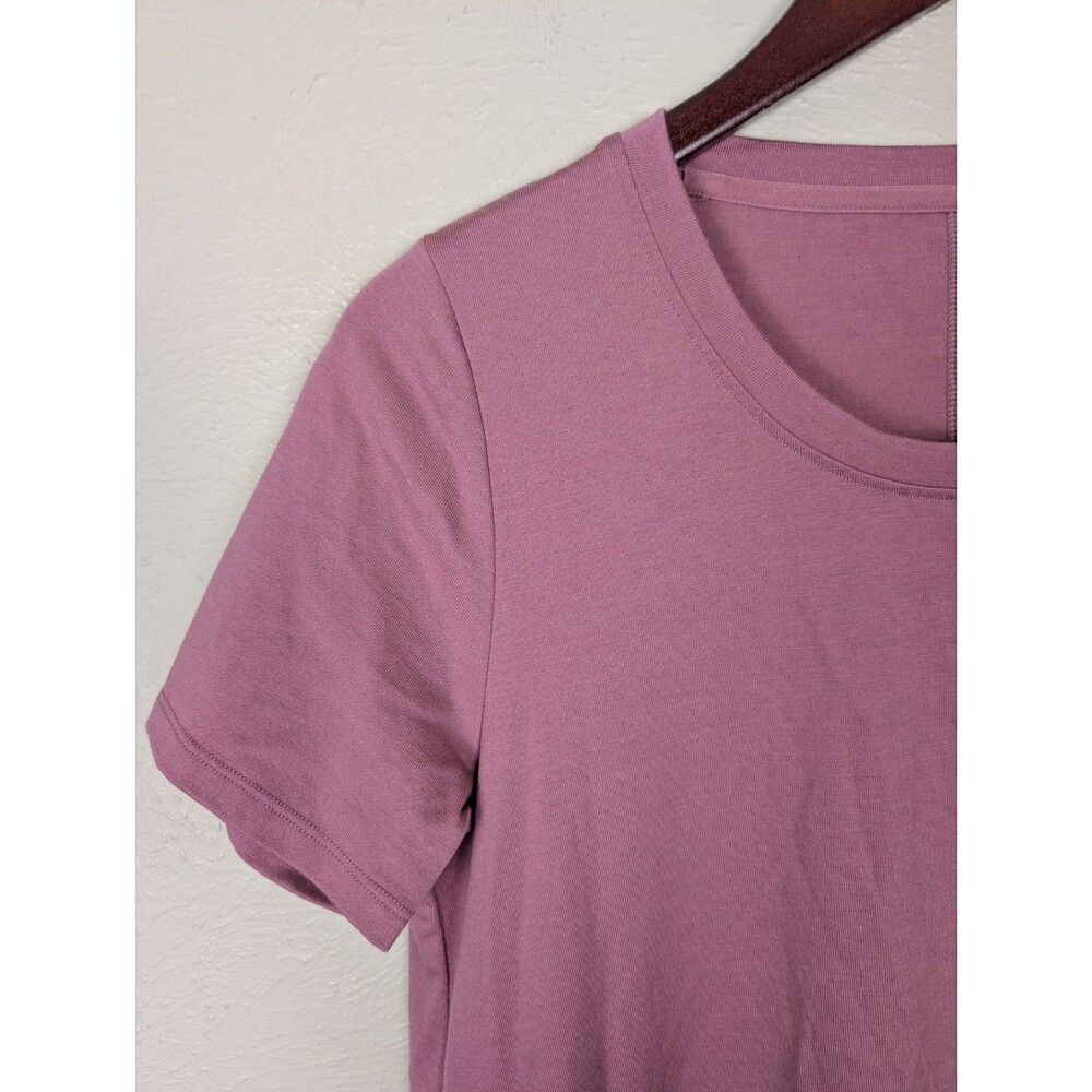 Woolx Georgie T-Shirt Dress Womens Medium Pink Merino Wool Short Sleeve Pockets - Picture 5 of 7